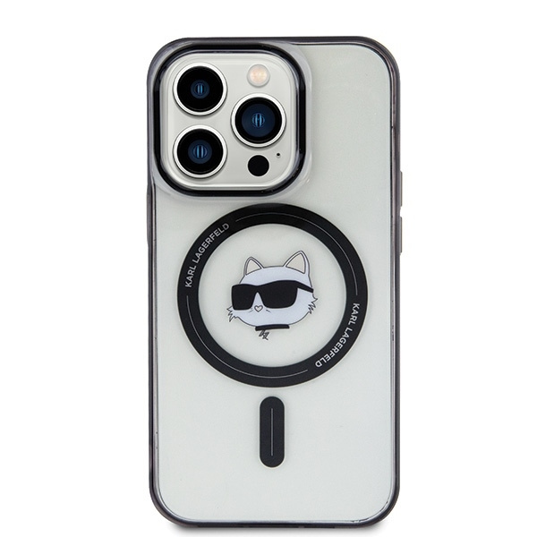 Etui Karl Lagerfeld KLHMP15LHCHNOTK iPhone 15 Pro 6.1" transparent hardcase IML Choupette`s Head MagSafe Case